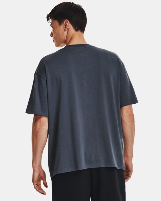Men's UA Arch Oversized Heavyweight Short Sleeve in Gray image number 1